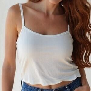 VANITY FAIR White Built In Bra Camisole Tank Top